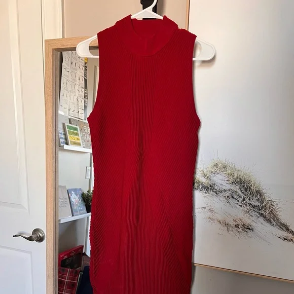 Artelier by Nicole Miller red knit dress. Artelier by Nicole Miller red knit dress.